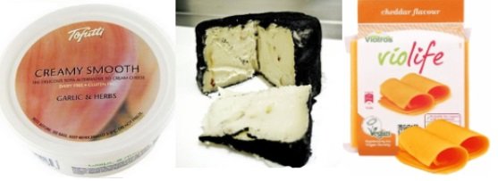 différentes marques de fromages vegan appelés faux mage