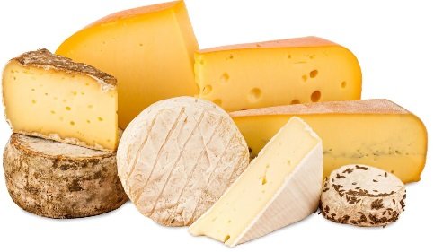 Différents fromages à base de lait de vache et de brebis : le fromage n'est pas végétarien